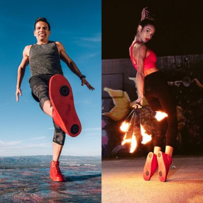 Women's Red High-top Sneaker