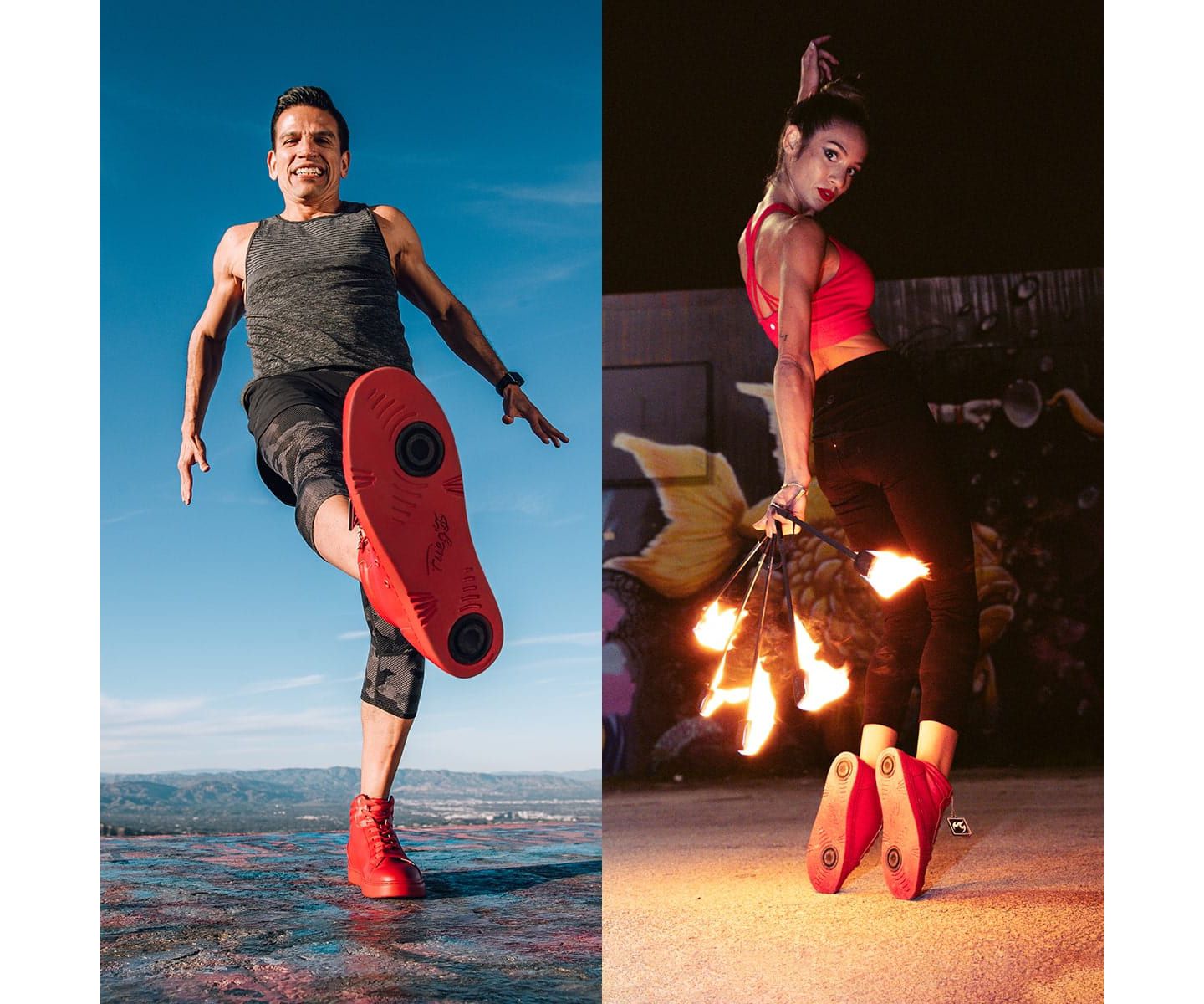 Женские кроссовки Fuego Red High-top, цвет: Красный — фото 4