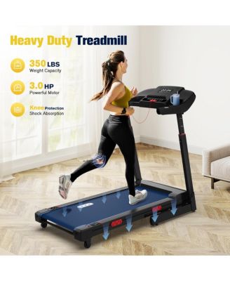 Foldable Treadmill, 15% Auto Incline, 350 lb Capacity, Bluetooth, Voice Control, Heart Rate Monitor, for Home & Officel