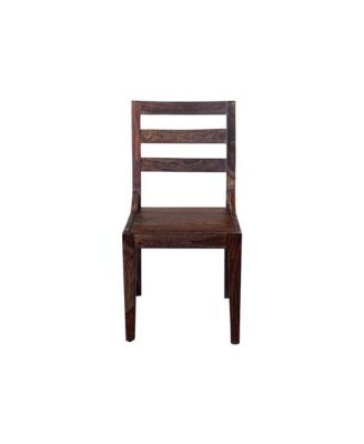 Fall River Solid Sheesham Wood Dining Chair, Brown (Set of 2)