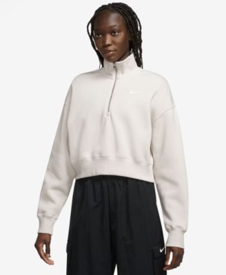 Nike - Sportswear Women's Phoenix Fleece Quarter-Zip Cropped Sweatshirt