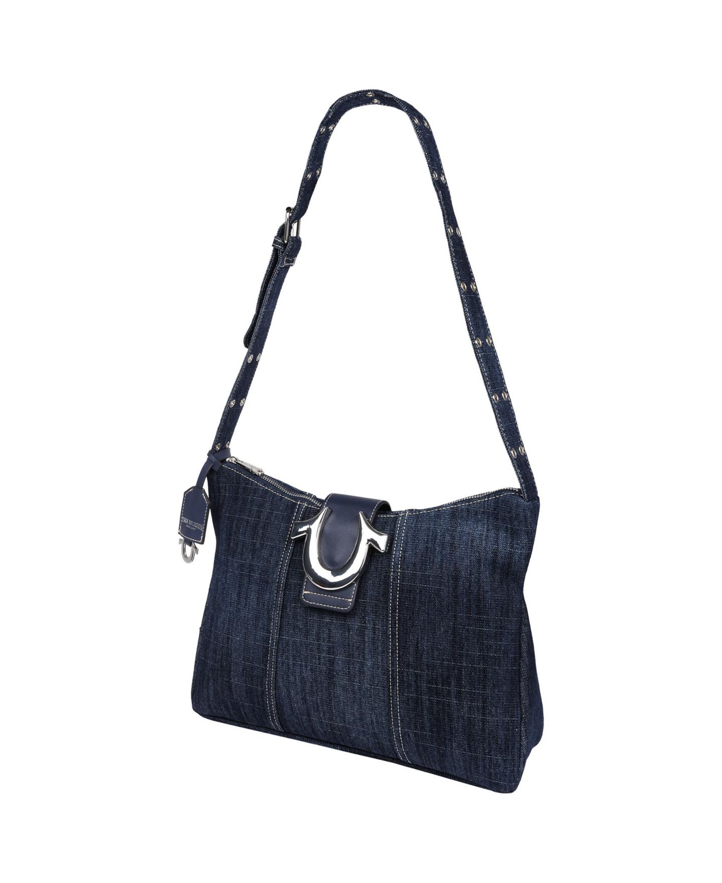 Женская сумка True Religion Horseshoe Denim Hobo, цвет: Тёмный джинсовый — фото 3