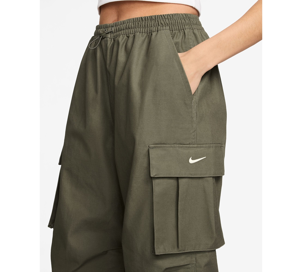 Nike Sportswear Women's Loose Mid-rise Woven Cargo Pants In Green
