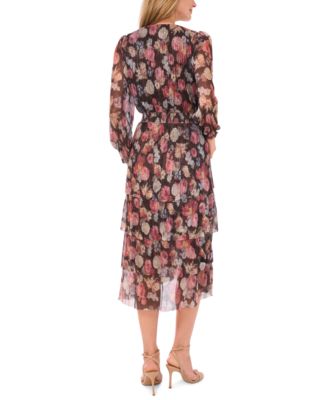 Women's Ruffle Midi Dress