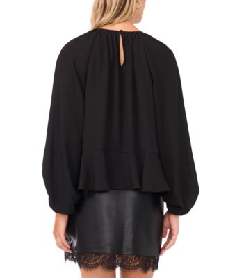 Women's Ruffle Crewneck Top