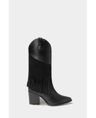 Womens' Leather Fringe Boots Feelings