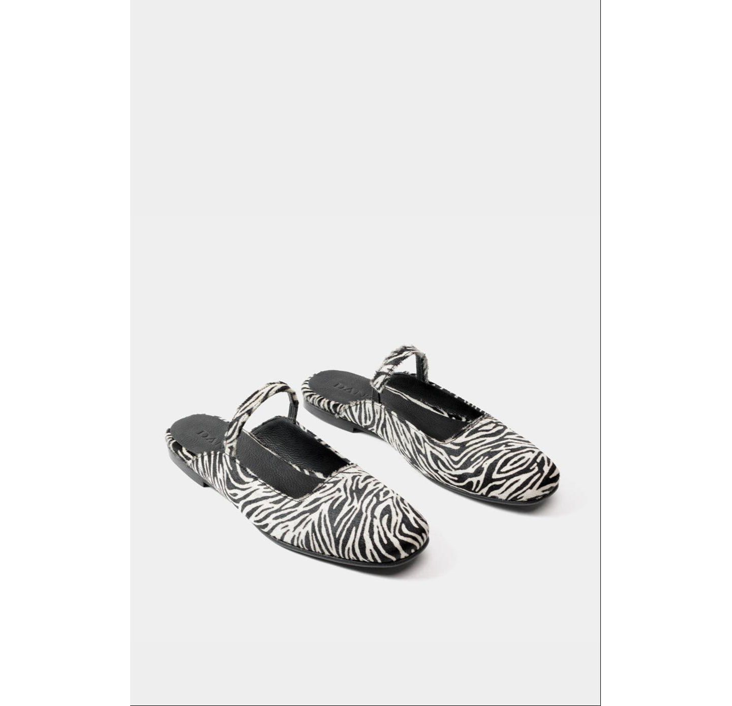 Женские балетки Dante Leather Ballerinas Mara Zebra, цвет: Зебра — фото 2