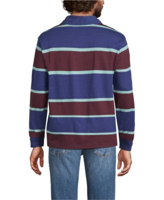 Men's Long Sleeve Stripe Rugby Shirt