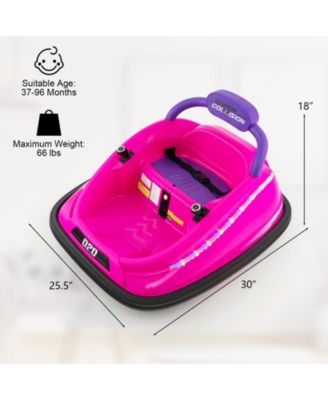 12V Kids Bumper Car Ride On Toy with Remote Control and 360° Spin