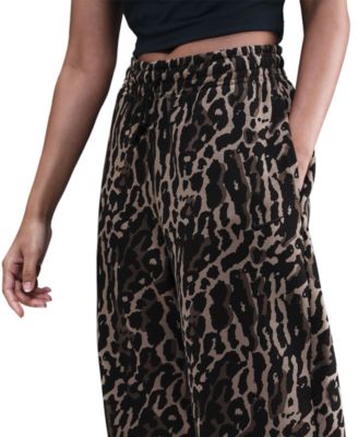 Women's High-Waisted Oversized Printed Sweatpants