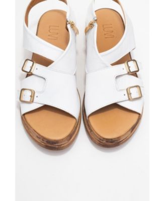 Levine Leather Buckled Side-Zip Sandal (Women)