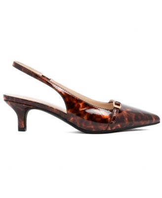 Women's Chariot Kitten Heel Slingback Pumps