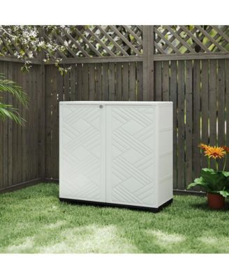 Diamond-Shaped Outdoor Storage Cabinet
