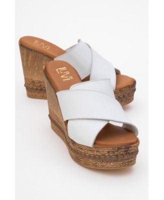 Lois Wedge Leather Sandal (Women)