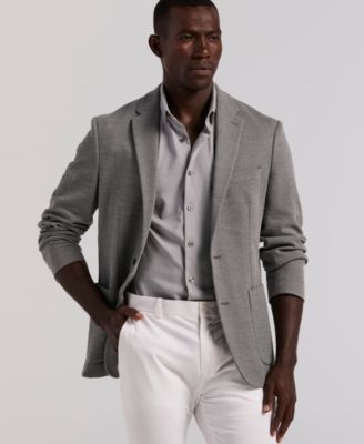 Men's Single Breasted Textured Blazer Jacket