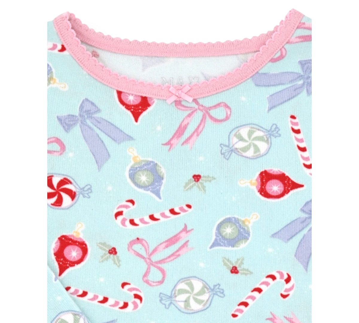 Max & Olivia 12m-5t Girls 3-piece Snug Fit Holiday Long Sleeve T-shirt, Pants And Socks Pajama Set In Blue
