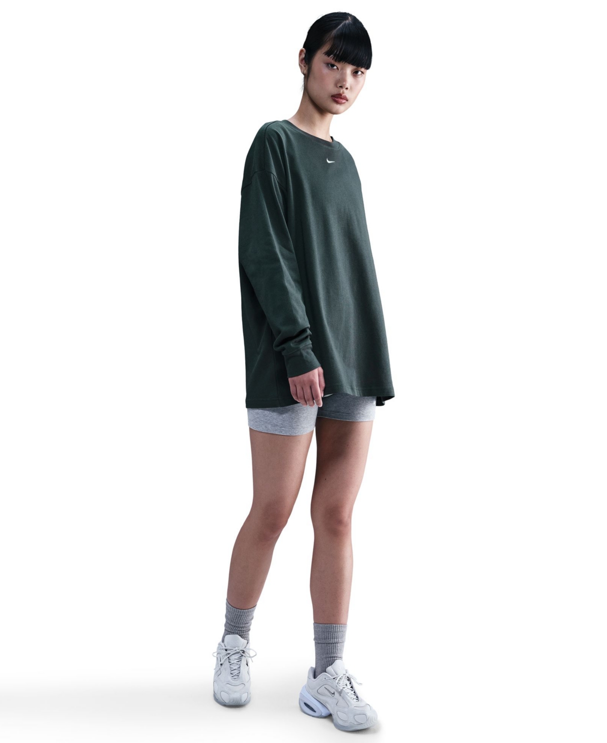 Nike Women's Oversized Long Sleeve T-shirt In Green