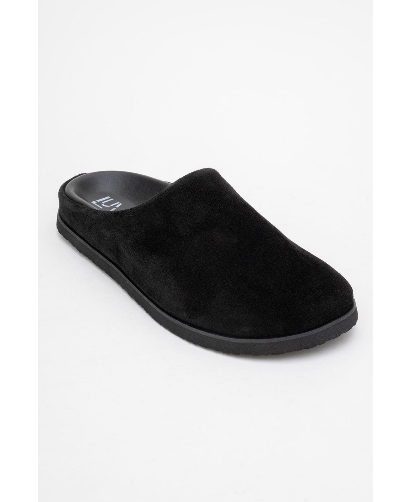 Женские сандалии Forever & Always Shoes Space Leather Slide Sandal (Women), цвет: Чёрный кожаный — фото 1