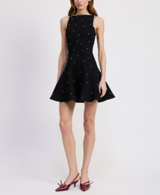 Women's Leah Denim Embellished Sleeveless Mini Dress