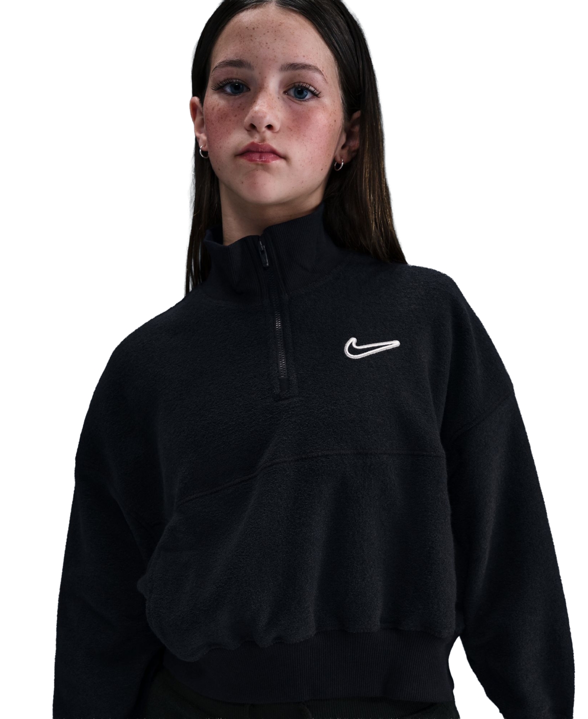 Nike Girls 7-16 Long Sleeves Fleece Top