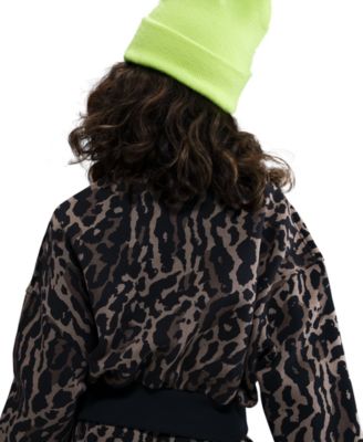 Girls' 8-18 Boxy Printed Crewneck Sweatshirt