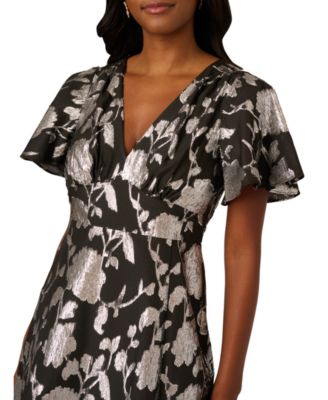 Women's Burnout Chiffon Midi Dress