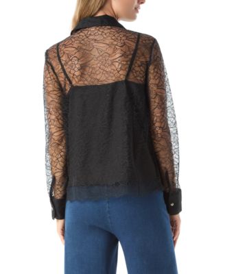 DO by Women's Erynn Lace Button Front Top