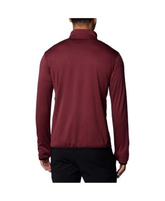 Men's Garnet Florida State Seminoles Park View Grid Fleece Omni-Wick Half-Zip Jacket