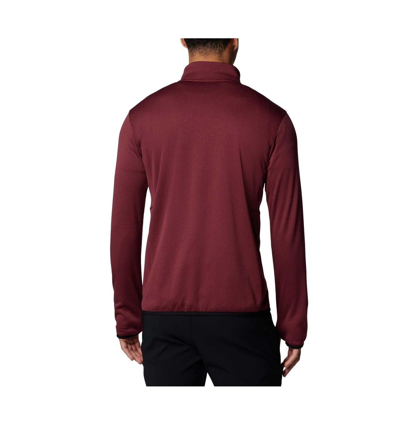 Мужская куртка Columbia Garnet Florida State Seminoles Park View Grid Fleece Omni-Wick Half-Zip — фото 2