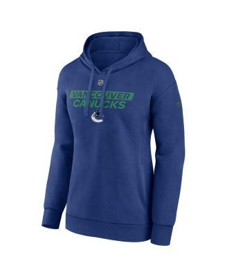 Women's Blue Vancouver Canucks Authentic Pro Core Primary Fleece Pullover Hoodie