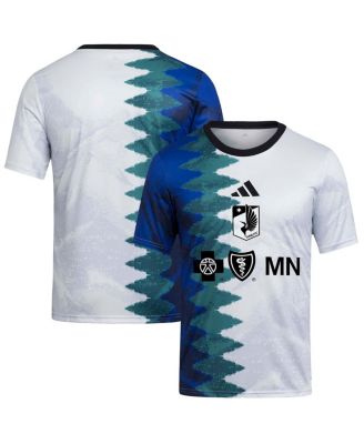 adidas - Big Boys and Girls White Minnesota United FC 2025 Gaming AEROREADY Pre-Match Jerseys