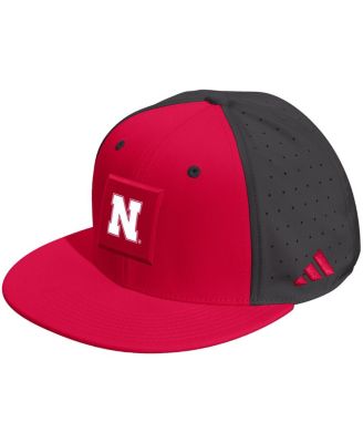 adidas - Men's and Women's Scarlet/Black Nebraska Huskers Performance Flat Bill Adjustable Hat