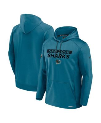 Fanatics - Men's Teal San Jose Sharks Pro Rink Fleece Pullover Hoodie