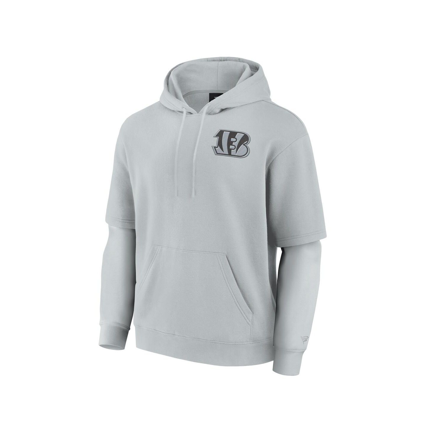 Худи Fanatics Gray Cincinnati Bengals Sleek Elements Pullover — фото 2
