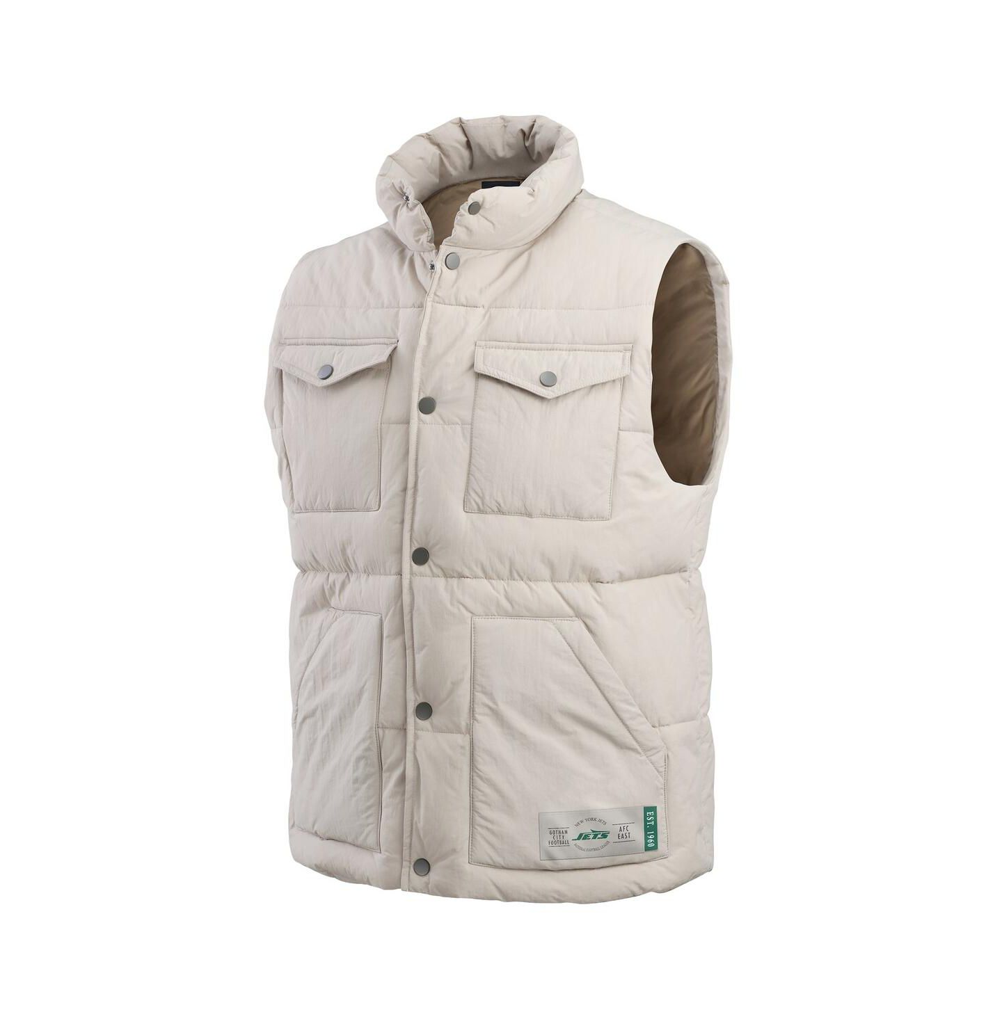 Мужской жилет Fanatics Darius Rucker Collection by Cream New York Jets Puffer Full-Snap Vest — фото 2