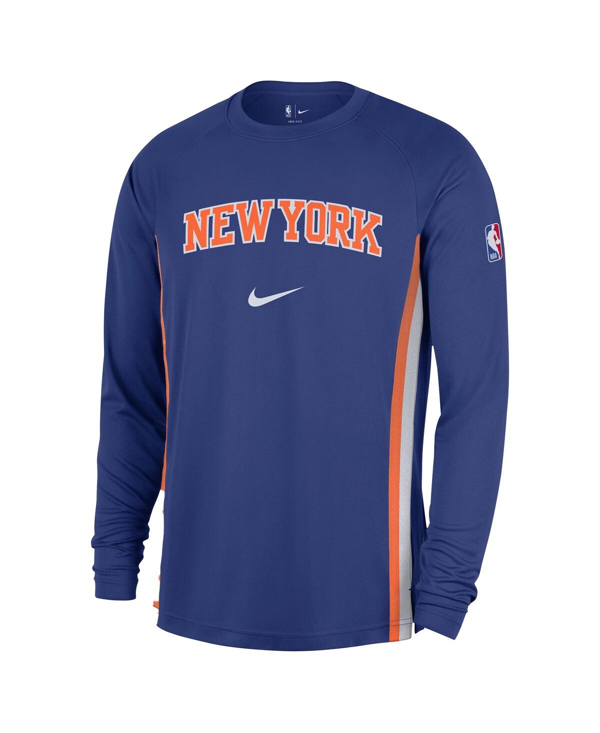 Nike Men's Blue New York Knicks 2025/26 Authentic Pre-Game Legend Dri-fit Long Sleeve Shooting Shirt