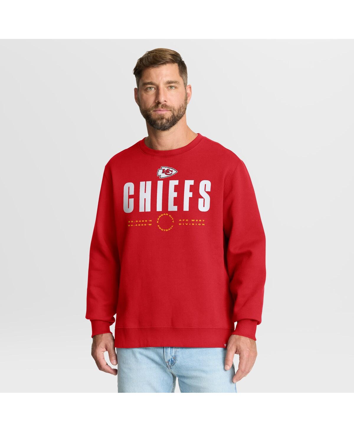 Fanatics Men's Red Kansas City Chiefs Direct Handoff Legacy Pullover Sweatshirt