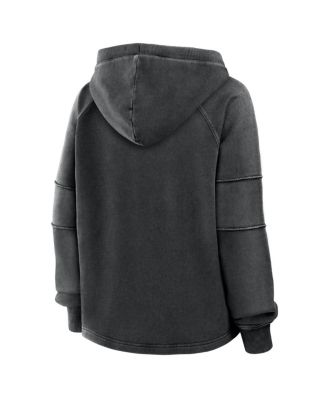 Women's Black Pittsburgh Steelers Oversized Raglan Gridiron Hoodie