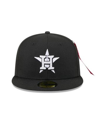 x Alpha Industries Men's Black Houston Astros 59FIFTY Fitted Hat