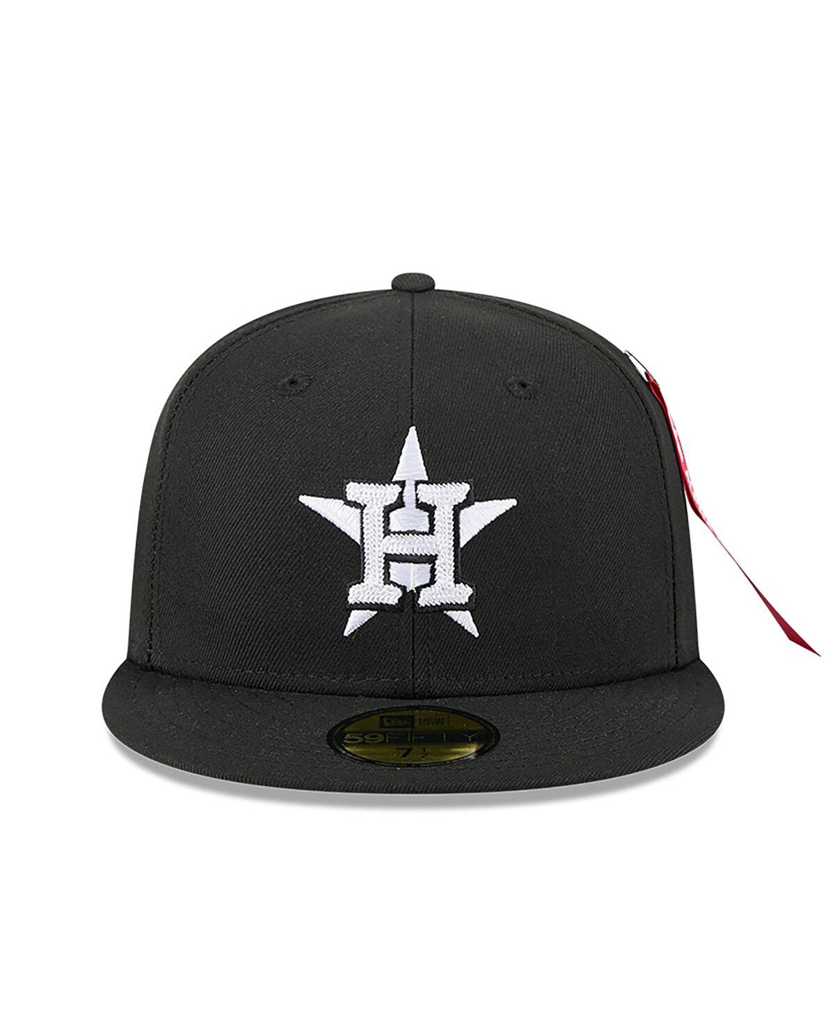 New Era x Alpha Industries Men's Black Houston Astros 59FIFTY Fitted Hat