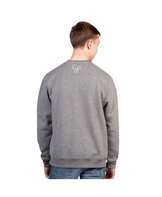 Men's Charcoal Houston Texans Assist Fleece Crewneck Sweatshirt