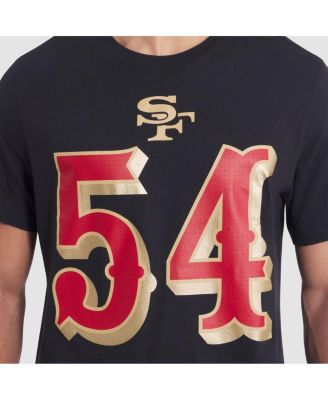 Men's Fred Warner Black San Francisco 49ers 2025 Rivalries Collection Player Name Number T-Shirt
