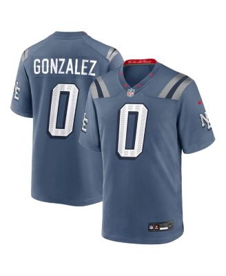 Nike - Men's Christian Gonzalez Storm Blue New England Patriots 2025 Rivalries Collection Game Jersey