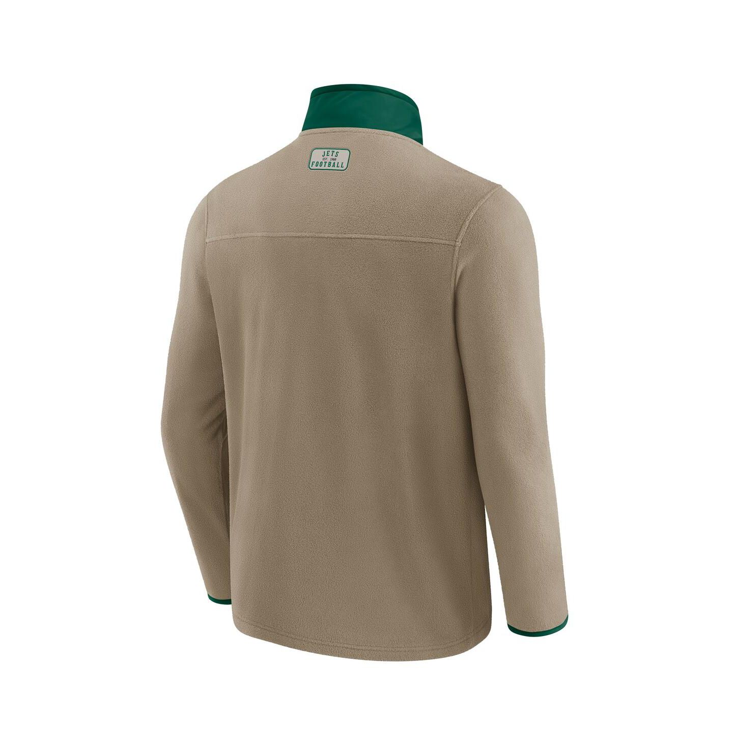 Мужская куртка Fanatics Darius Rucker Collection by x NFL Tan New York Jets Heavyweight Polar Fleece Full-Zip — фото 3