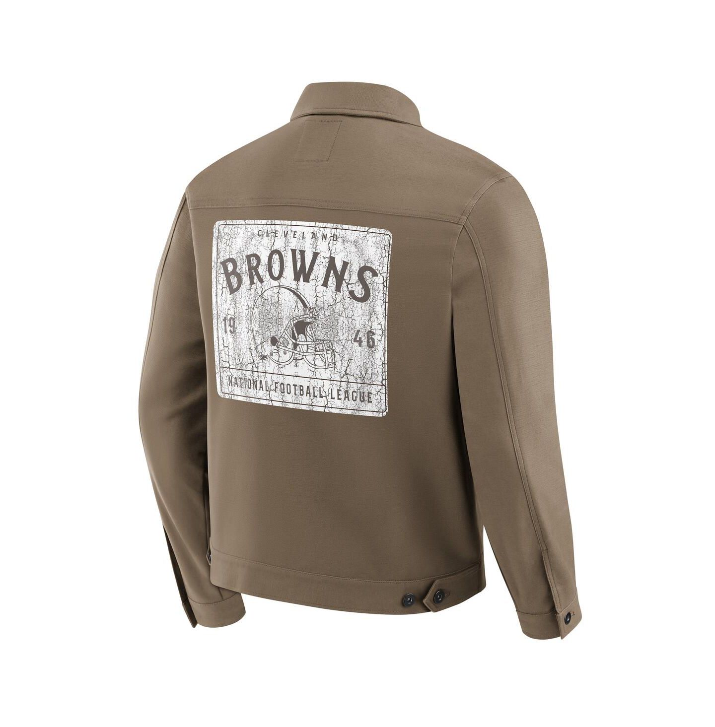 Мужская куртка Fanatics Darius Rucker Collection by x NFL Brown Cleveland Browns Trucker Full-Button — фото 3