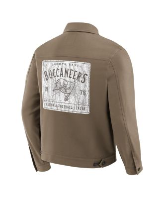 Darius Rucker Collection by x NFL Men's Tan Tampa Bay Buccaneers Trucker Full-Button Jacket