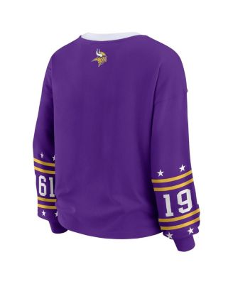 Women's Purple Minnesota Vikings Plus Size Sport Long-Sleeve T-Shirt