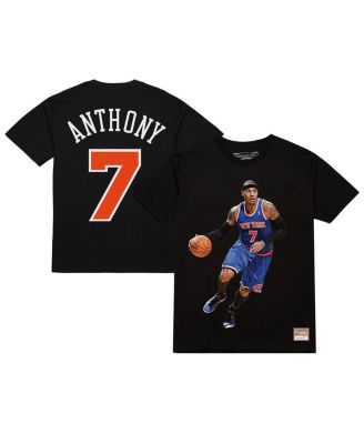 Mitchell & Ness - Men's Carmelo Anthony Black New York Knicks Ultimate Player Name Number T-Shirt