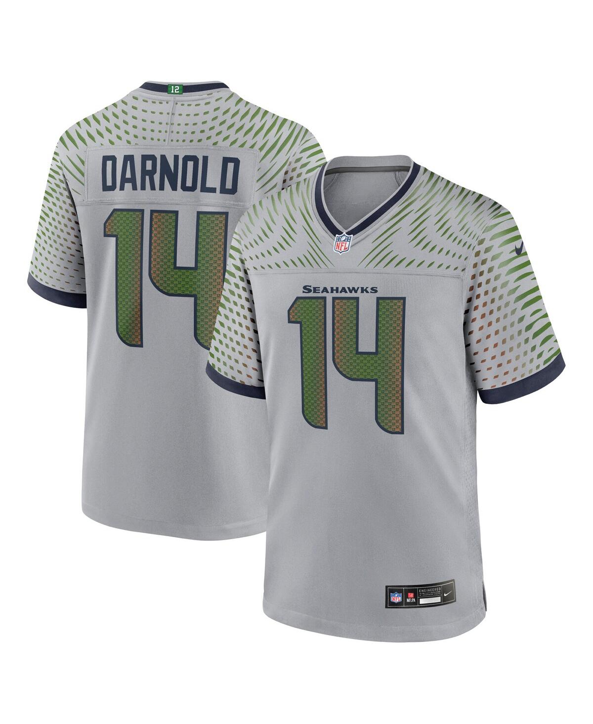 Nike Men's Sam Darnold Wolf Gray Seattle Seahawks 2025 Rivalries Collection Game Jersey