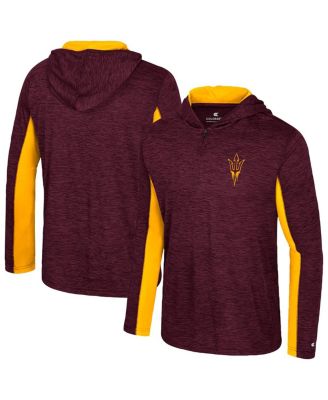 Colosseum - Men's Maroon Arizona State Sun Devils Always Sunny Quarter-Zip Hoodie